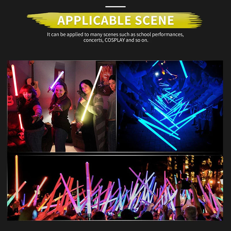 RGB Light Saber Toy - 7 Color Flashing Laser Sword Gift