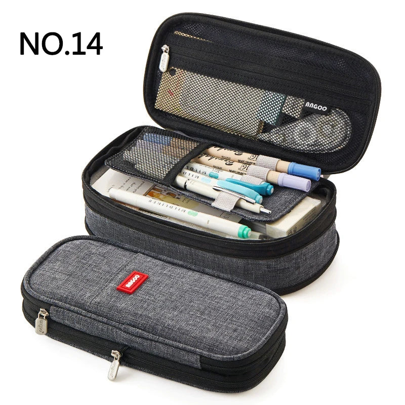 Large Double-Layer Fabric Pencil Case - CPC Safe Material