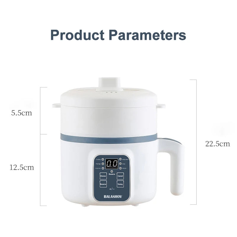 Mini Electric Rice Cooker and Household Multicooker Steamer