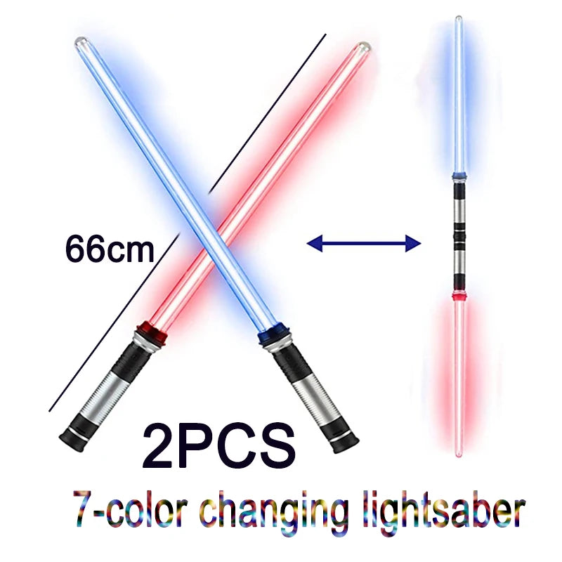 RGB Light Saber Toy - 7 Color Flashing Laser Sword Gift