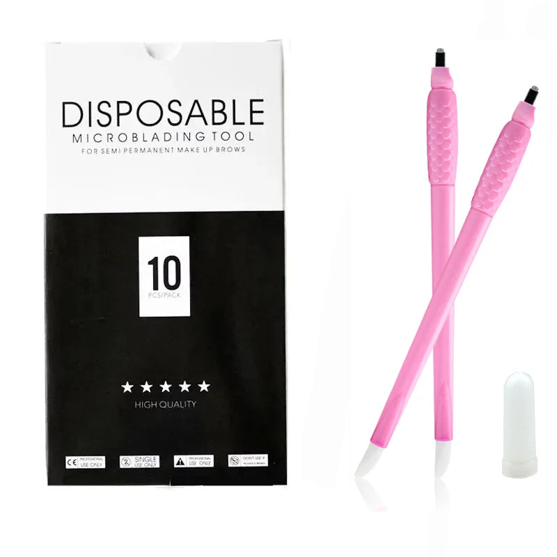 10-Pack Disposable 18U Microblading Eyebrow Pens