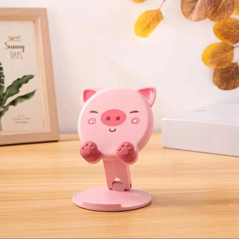 Foldable Cartoon Phone Holder - Adjustable Desktop Tablet Stand