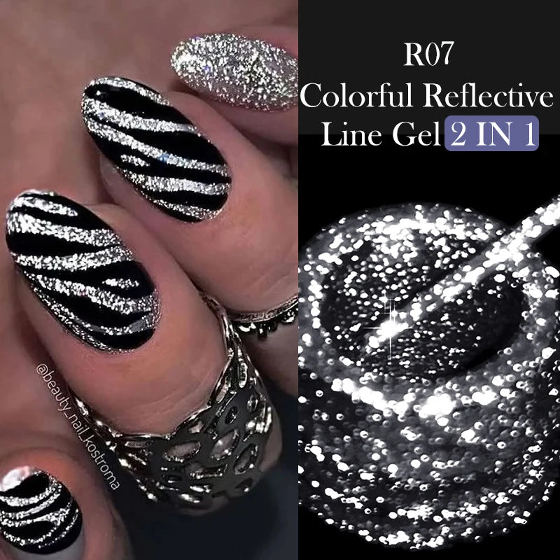 LILYCUTE Reflective Glitter Liner Nail Gel - 5ml