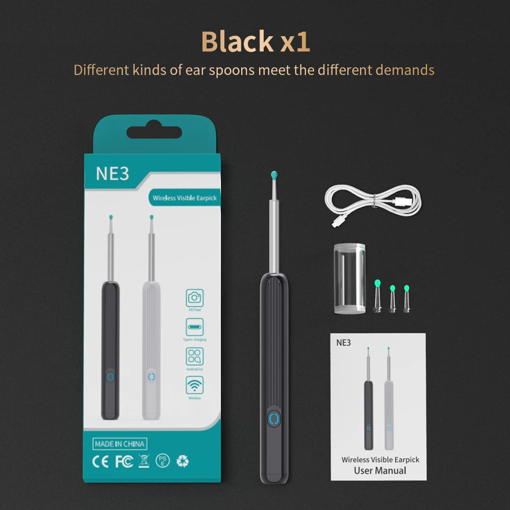 NATFIRE NE3 Wireless Ear Cleaner with Camera and LED