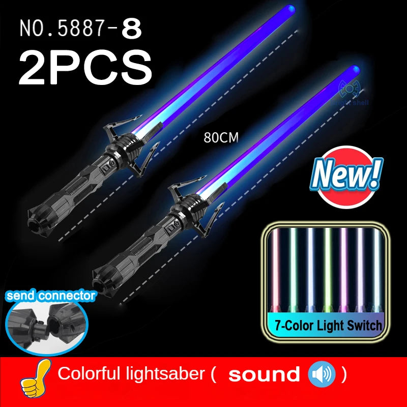 RGB Light Saber Toy - 7 Color Flashing Laser Sword Gift