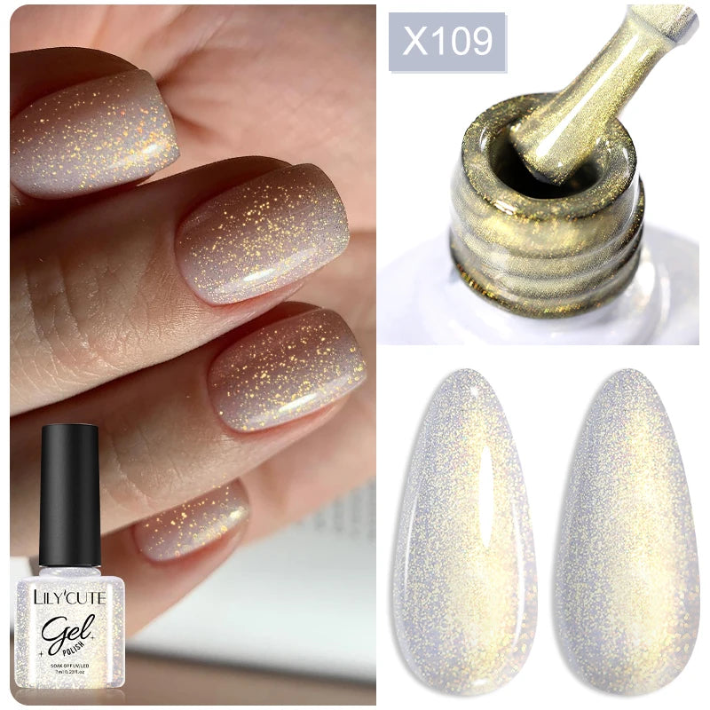 LILYCUTE Reflective Glitter Liner Nail Gel - 5ml