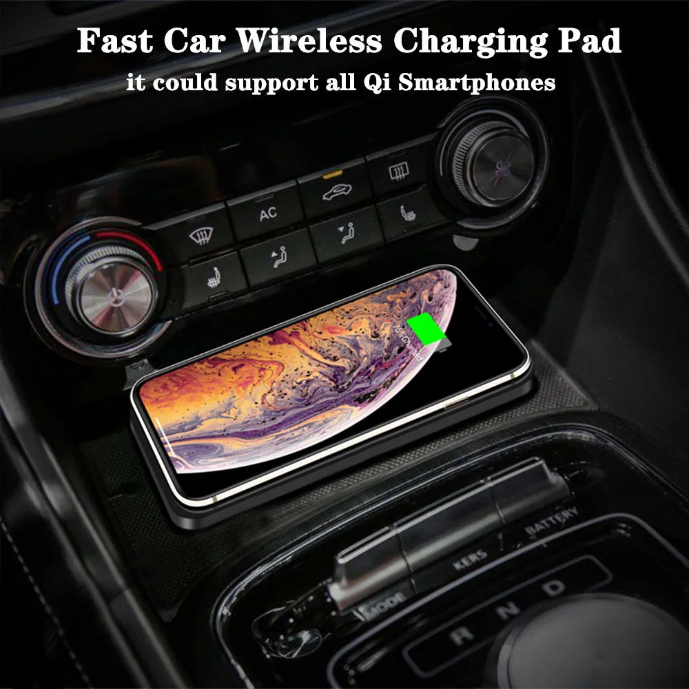 15W Wireless Car Charger Pad Stand for iPhone and Samsung