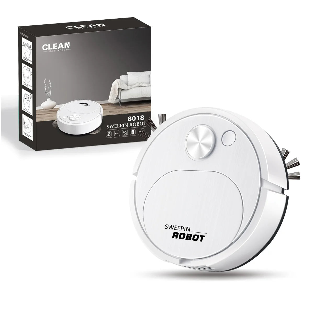 Smart USB 3-in-1 Robot Vacuum and Mop Cleaner