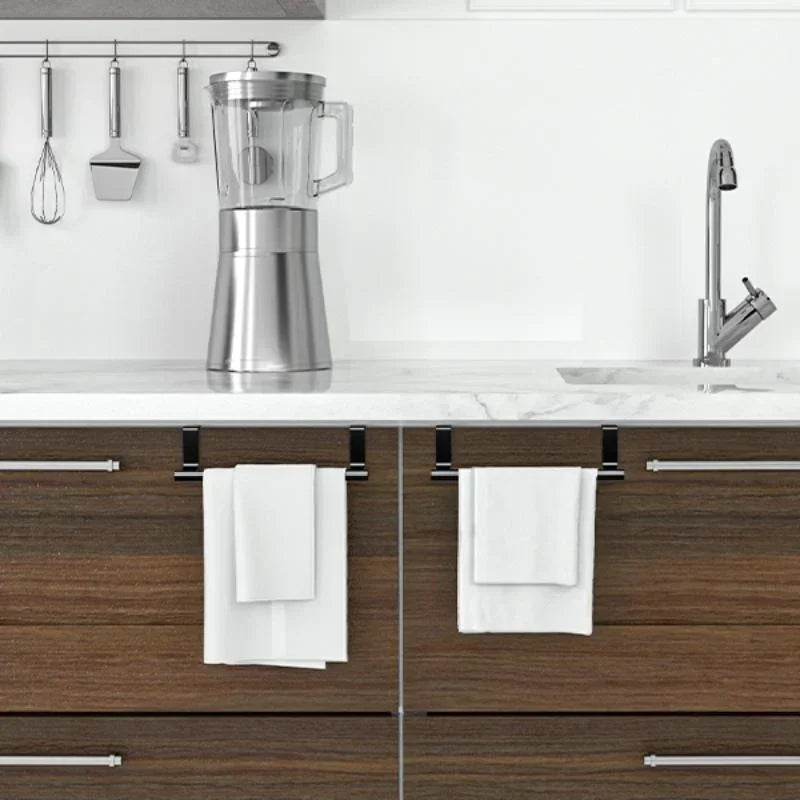 Over-Cabinet Stainless Steel Towel Rack - Punch-Free Design