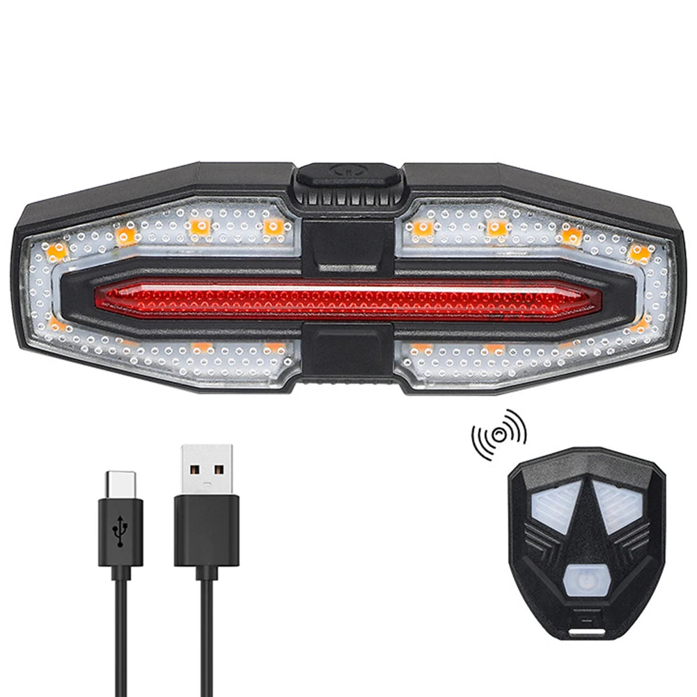Rechargeable Bike Tail Light with Turn Signals and Remote