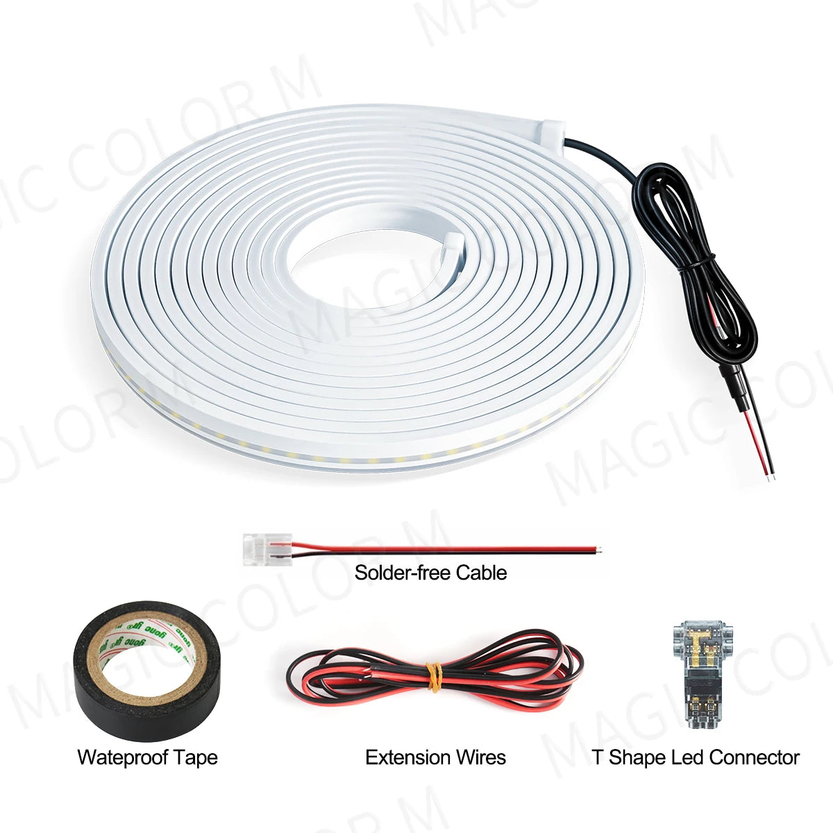 5M Flexible LED Car Trunk Light Strip - 12V White