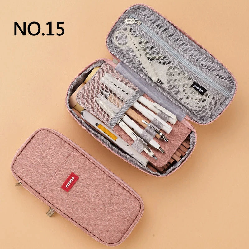 Large Double-Layer Fabric Pencil Case - CPC Safe Material