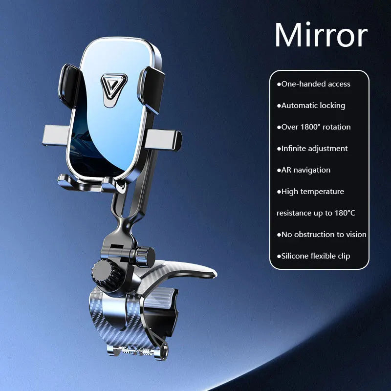 Gravity Dashboard Crocodile Clip Phone Mount for Car Navigation