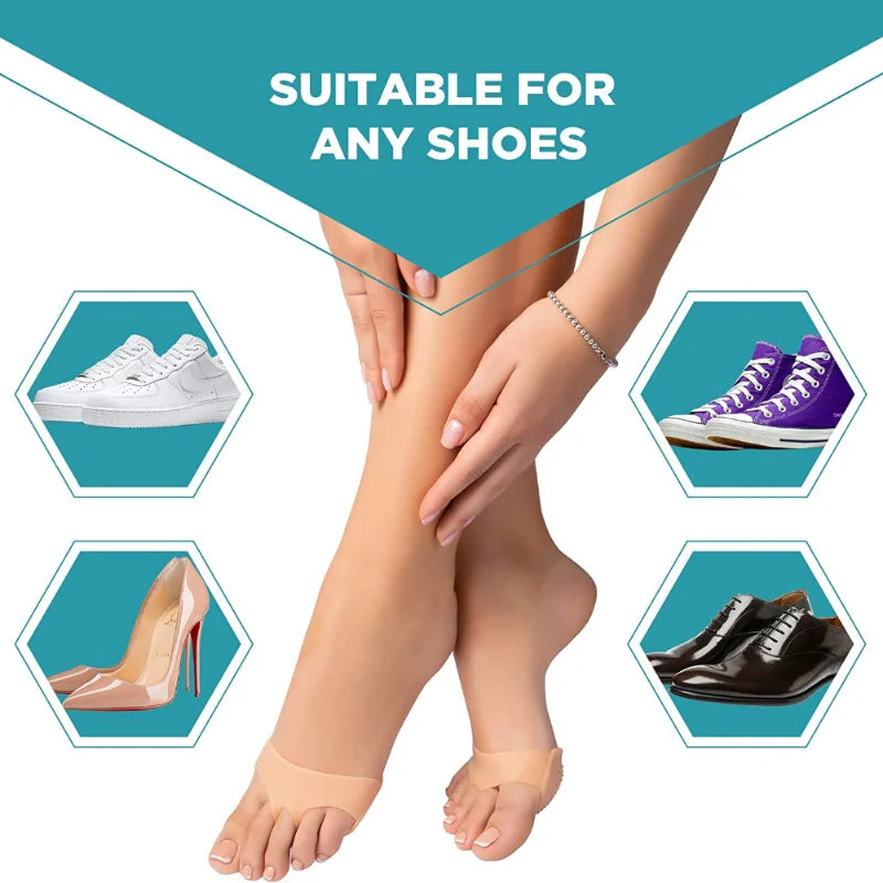 2PCS Silicone Toe Separator Insoles - Gel Bunion Comfort Guard