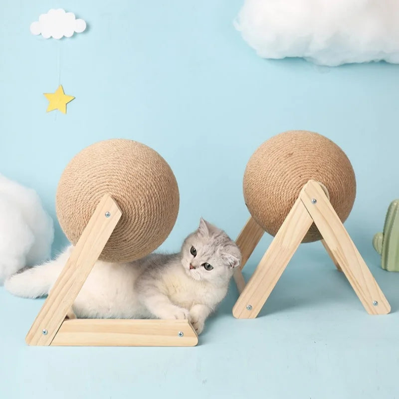 Sisal Rope Cat Scratching Ball Board Toy