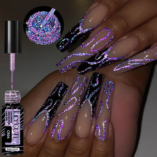 LILYCUTE Reflective Glitter Liner Nail Gel - 5ml