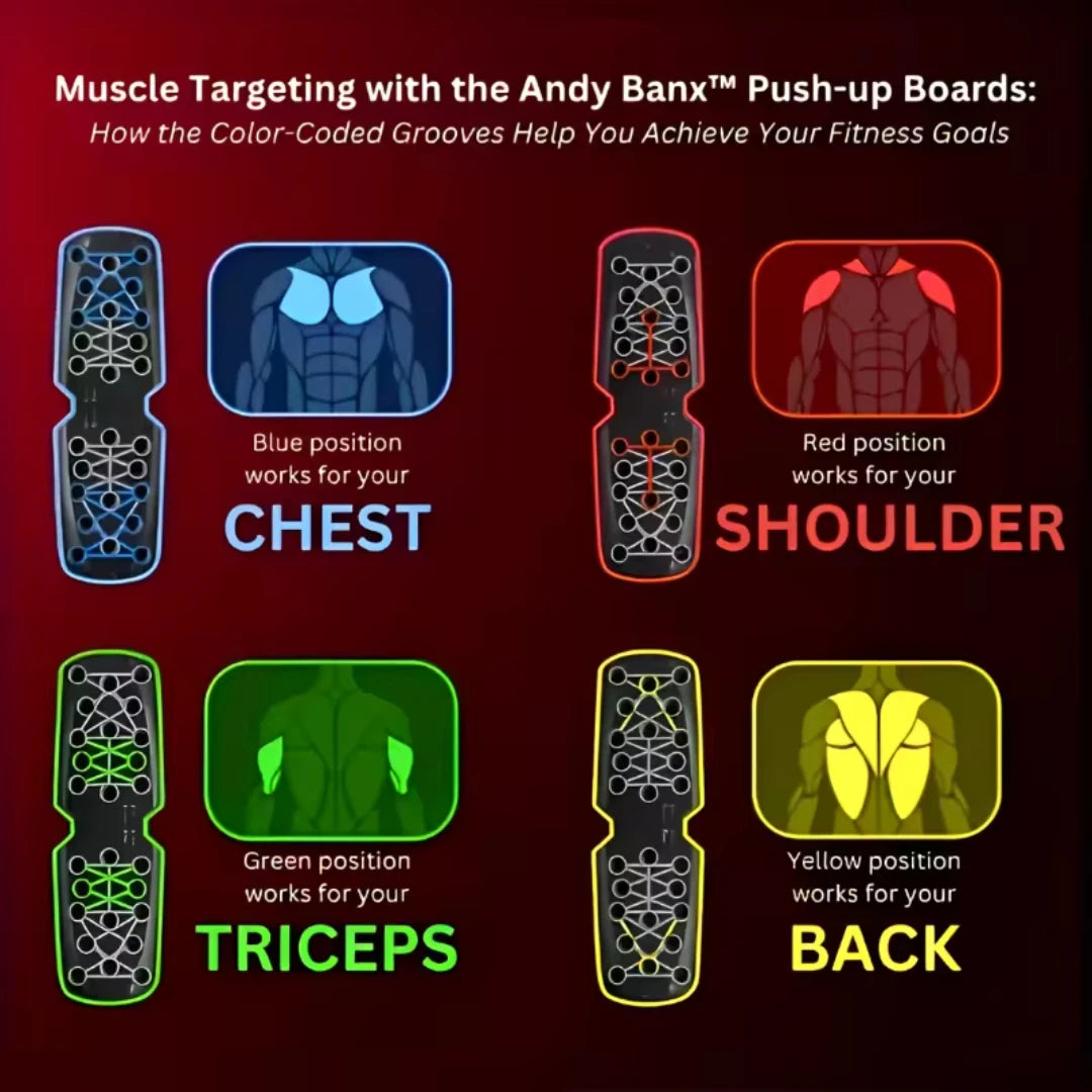Foldable Push-Up Board Set with Handles for Full-Body Training