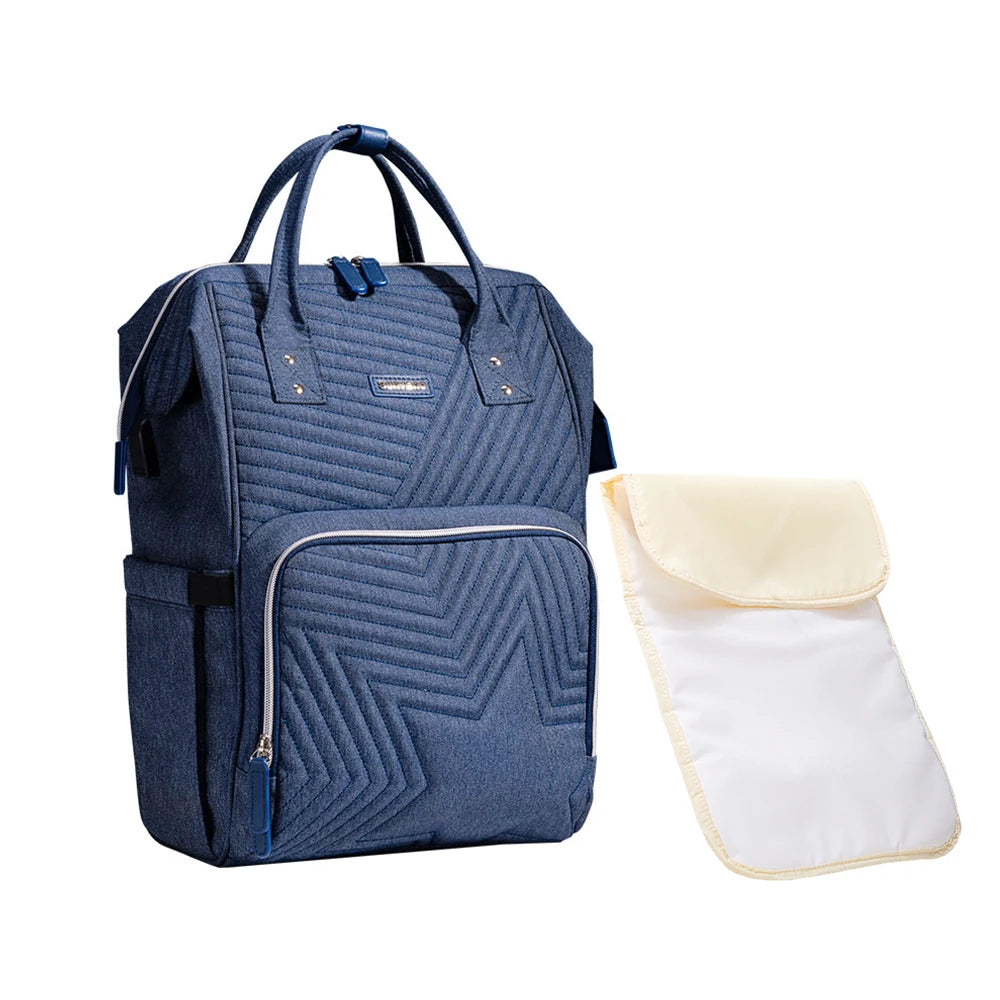 Travel Diaper Bag Backpack - Large Mommy Organizer with Zipper