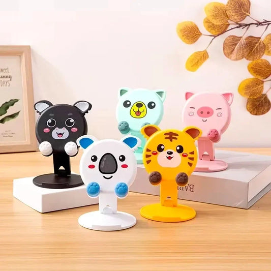 Foldable Cartoon Phone Holder - Adjustable Desktop Tablet Stand