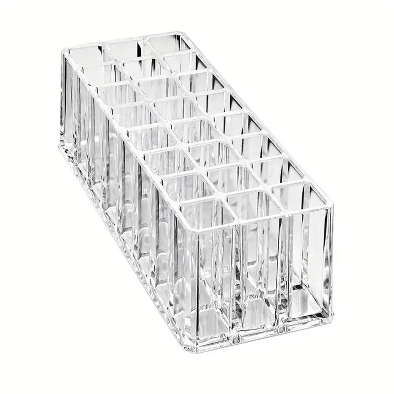 24-Slot Acrylic Makeup Brush and Lipstick Organizer