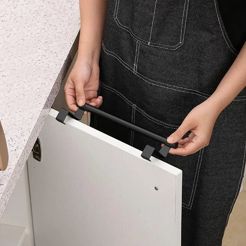 Over-Cabinet Stainless Steel Towel Rack - Punch-Free Design