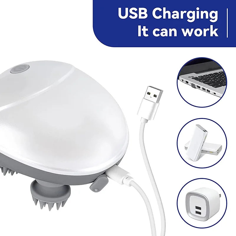 Electric Head and Scalp Massage Device for Relaxation