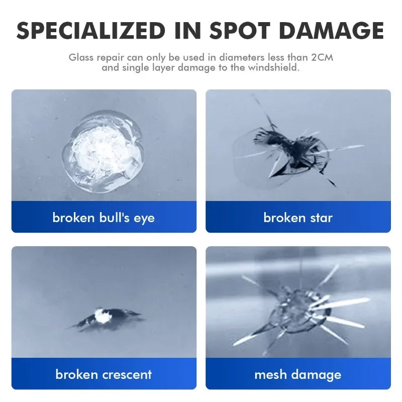 Windshield Crack Repair Kit - DIY Glass Cure Glue