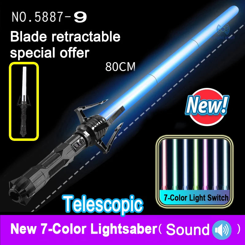 RGB Light Saber Toy - 7 Color Flashing Laser Sword Gift