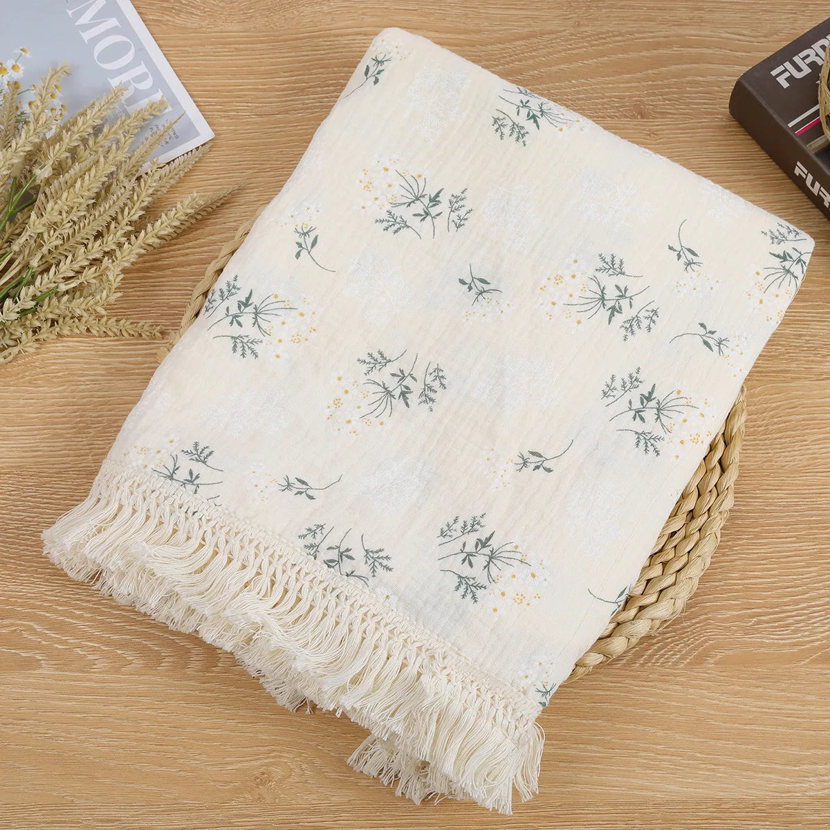 Cute Bear Cotton Baby Swaddle Blanket - Soft Newborn Muslin Wrap