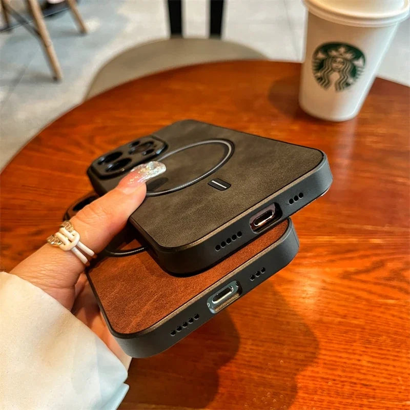 Magnetic Wireless Charging iPhone Case - Shockproof Bumper Cover