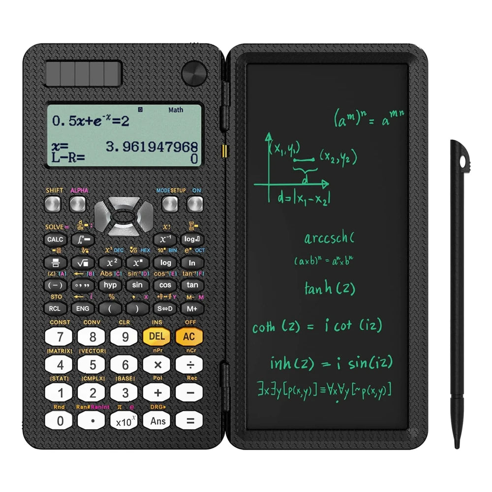 Solar Scientific Calculator - 417-Function LCD Notepad Calculator