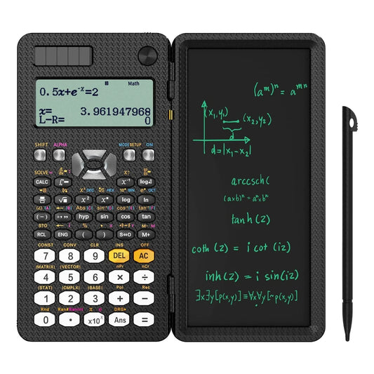 Solar Scientific Calculator - 417-Function LCD Notepad Calculator