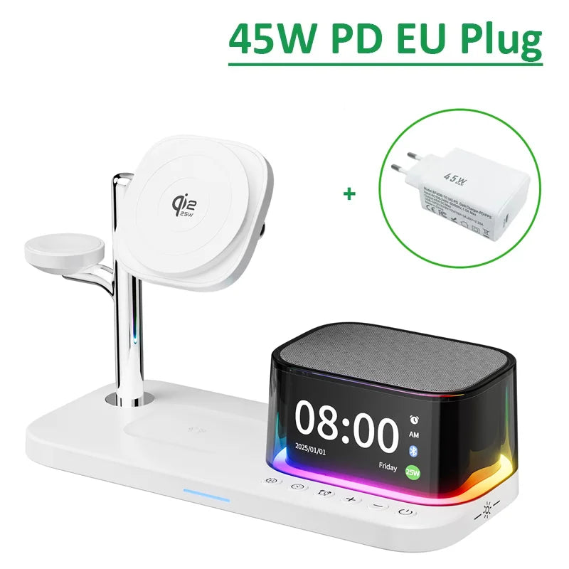 25W Magnetic Wireless Charger Stand - Bluetooth Speaker Dock