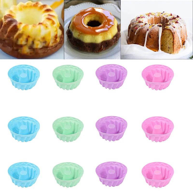 12-Piece Reusable Silicone Cupcake and Muffin Mold Set