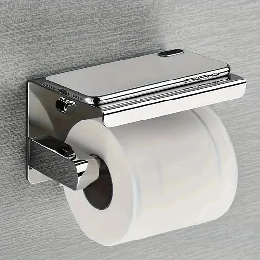 Stainless Steel No-Drill Bathroom Paper Holder