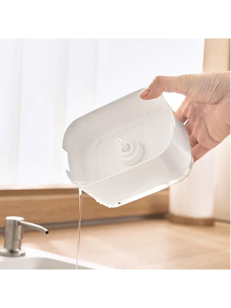 Press Soap Dispenser with Sponge Holder for Sink Areas