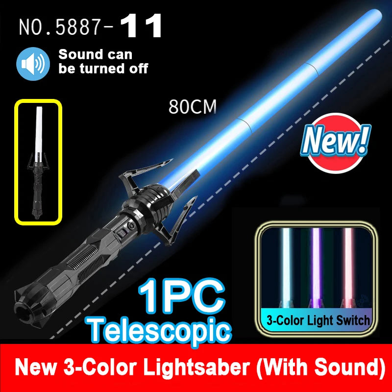 RGB Light Saber Toy - 7 Color Flashing Laser Sword Gift