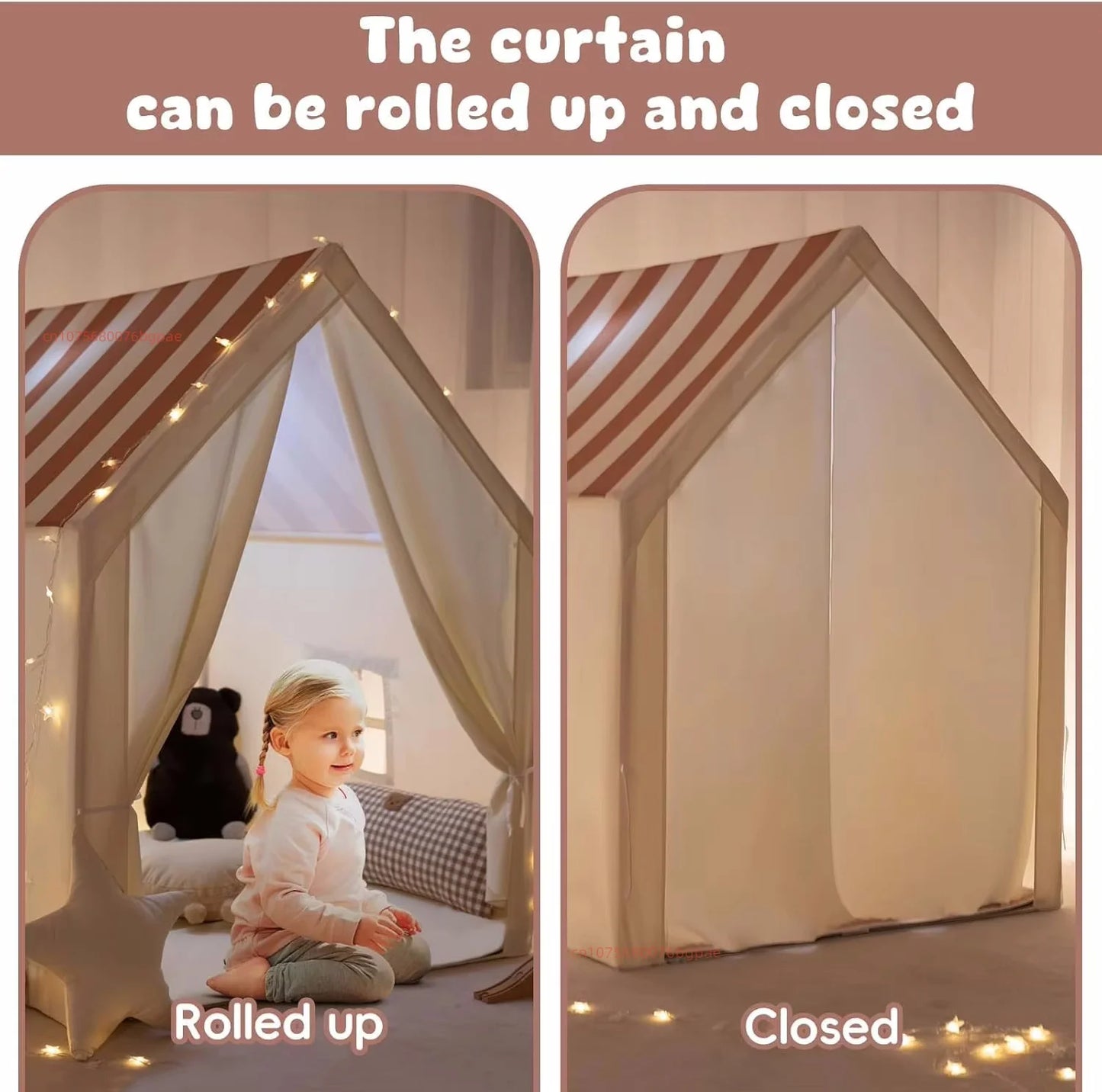 Foldable Kids Play Tent - Indoor and Outdoor Toddler Playhouse