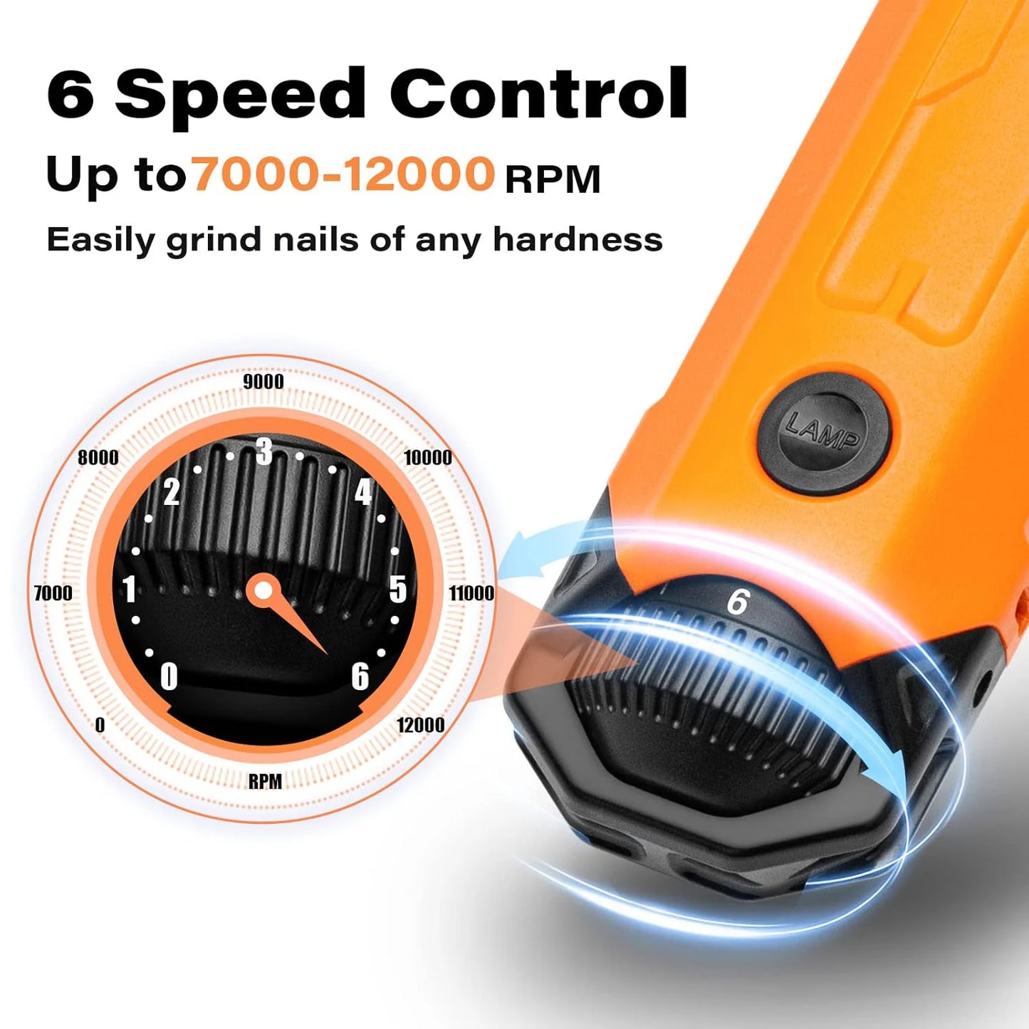 6-Speed Quiet Rechargeable Dog Nail Grinder