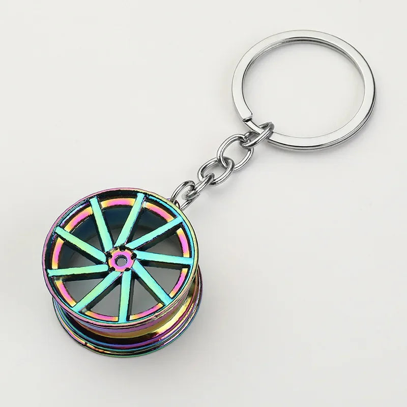 Gear Head Car Keychain with Speedbox Pendant Design