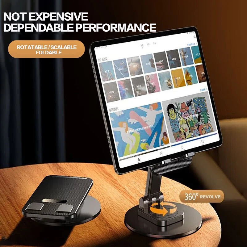 360 Degree Metal Desk Phone Stand - Adjustable Tablet Holder
