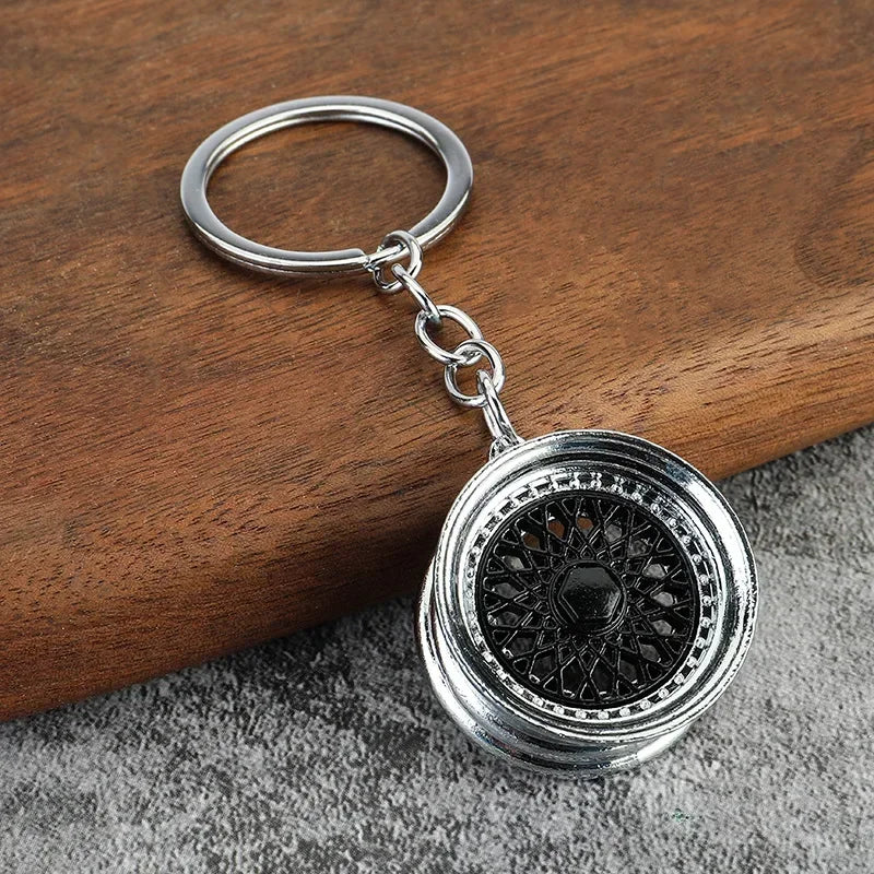 Gear Head Car Keychain with Speedbox Pendant Design