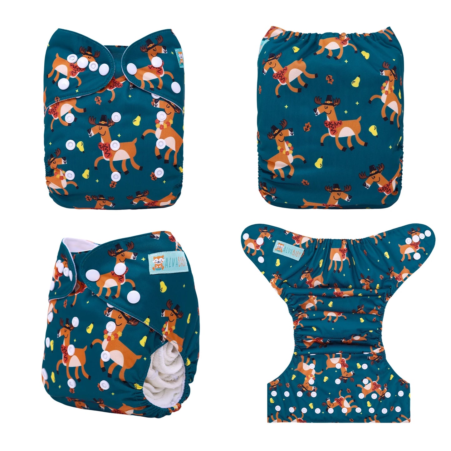ALVABABY Adjustable Cloth Diaper Shell for 3-15kg Babies