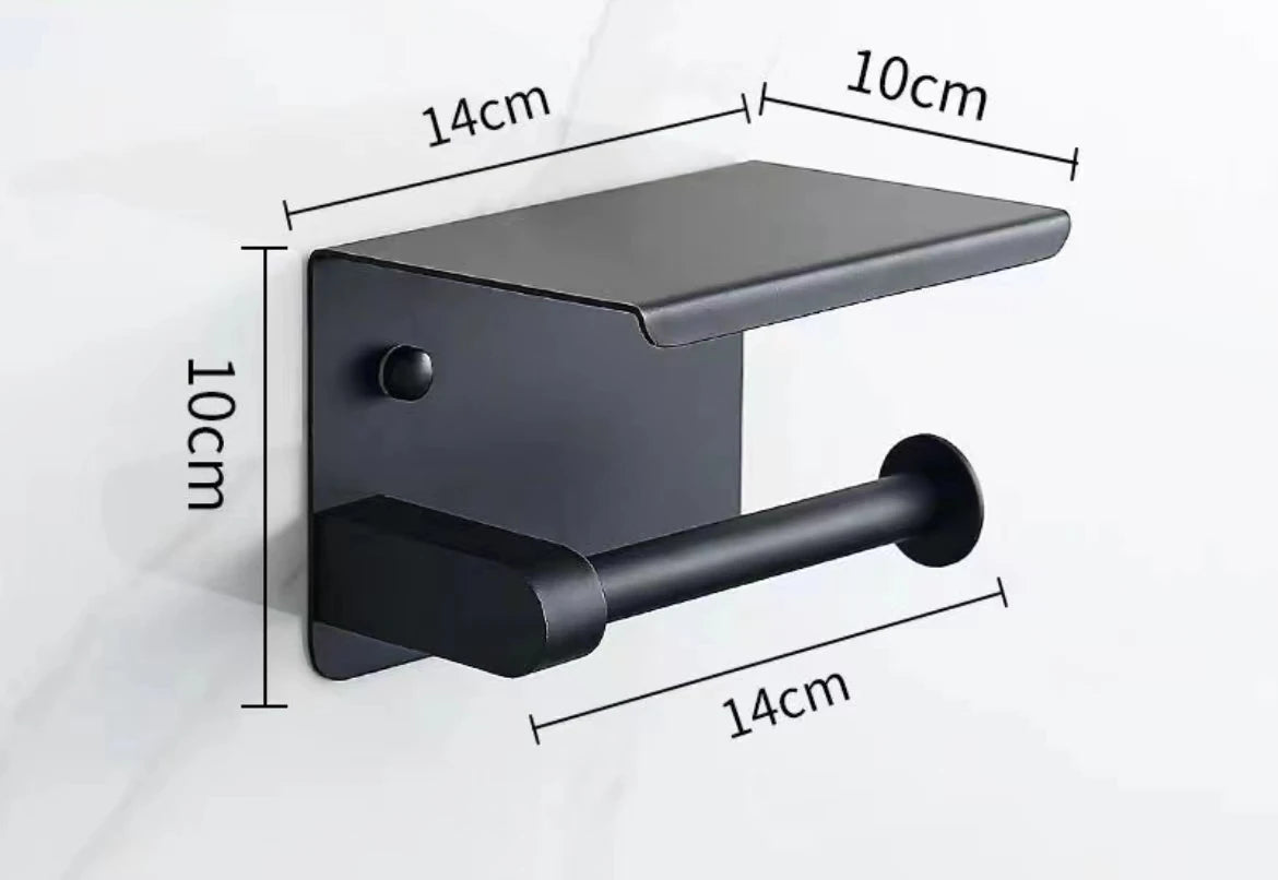 Stainless Steel No-Drill Bathroom Paper Holder