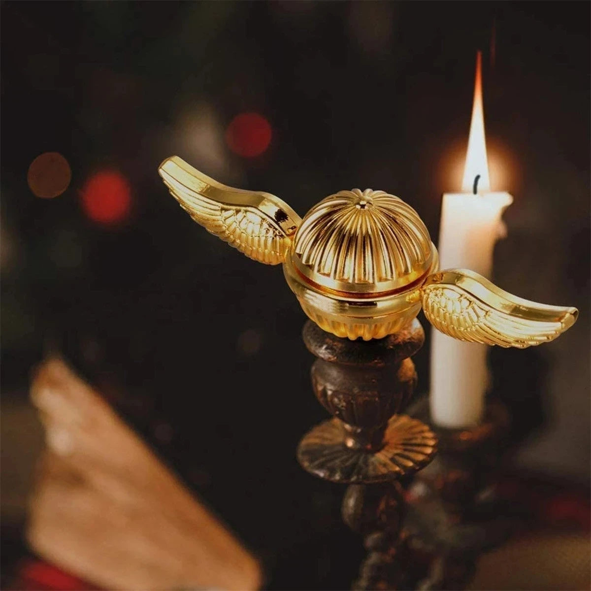 Golden Snitch Angel Wing Fidget Spinner - Metal Antistress Toy