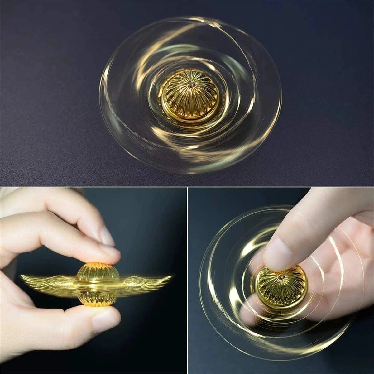Golden Snitch Angel Wing Fidget Spinner - Metal Antistress Toy