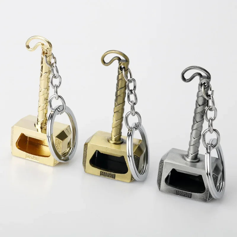 Thor Hammer Metal Bottle Opener Keychain