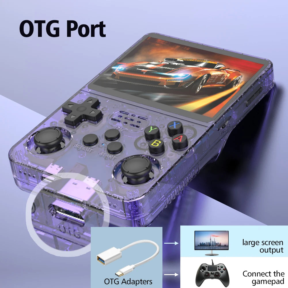 BOYHOM R36S Retro Handheld Game Console - 3.5-Inch IPS Player