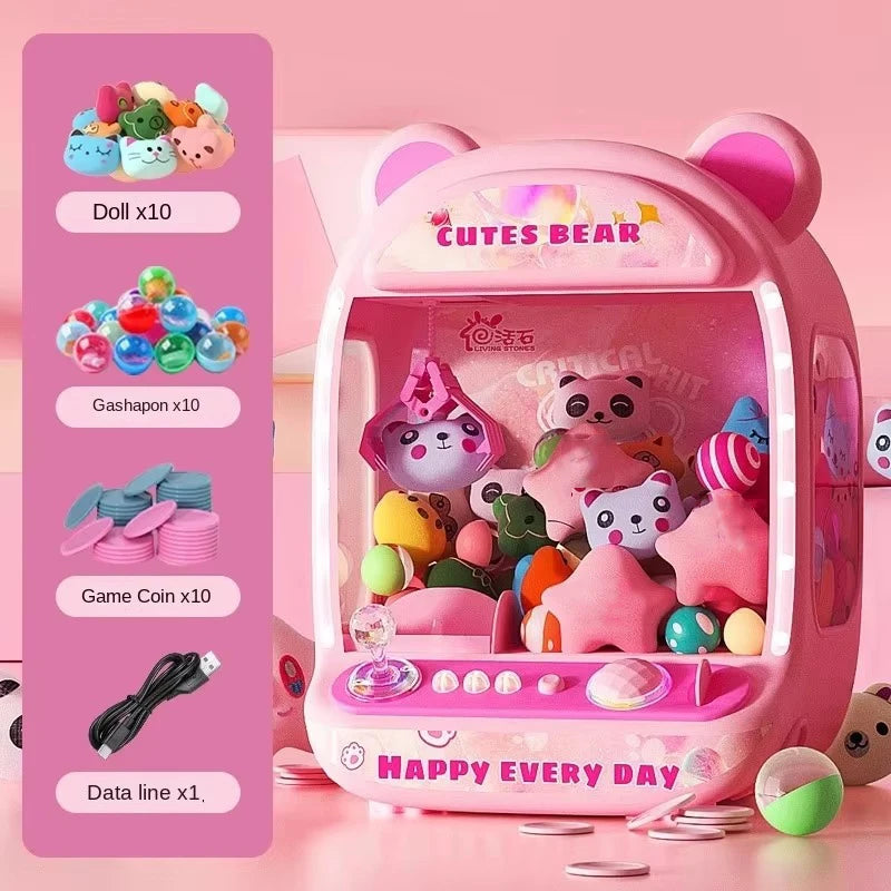 Mini Claw Crane Machine Toy - DIY Coin Operated Doll Game