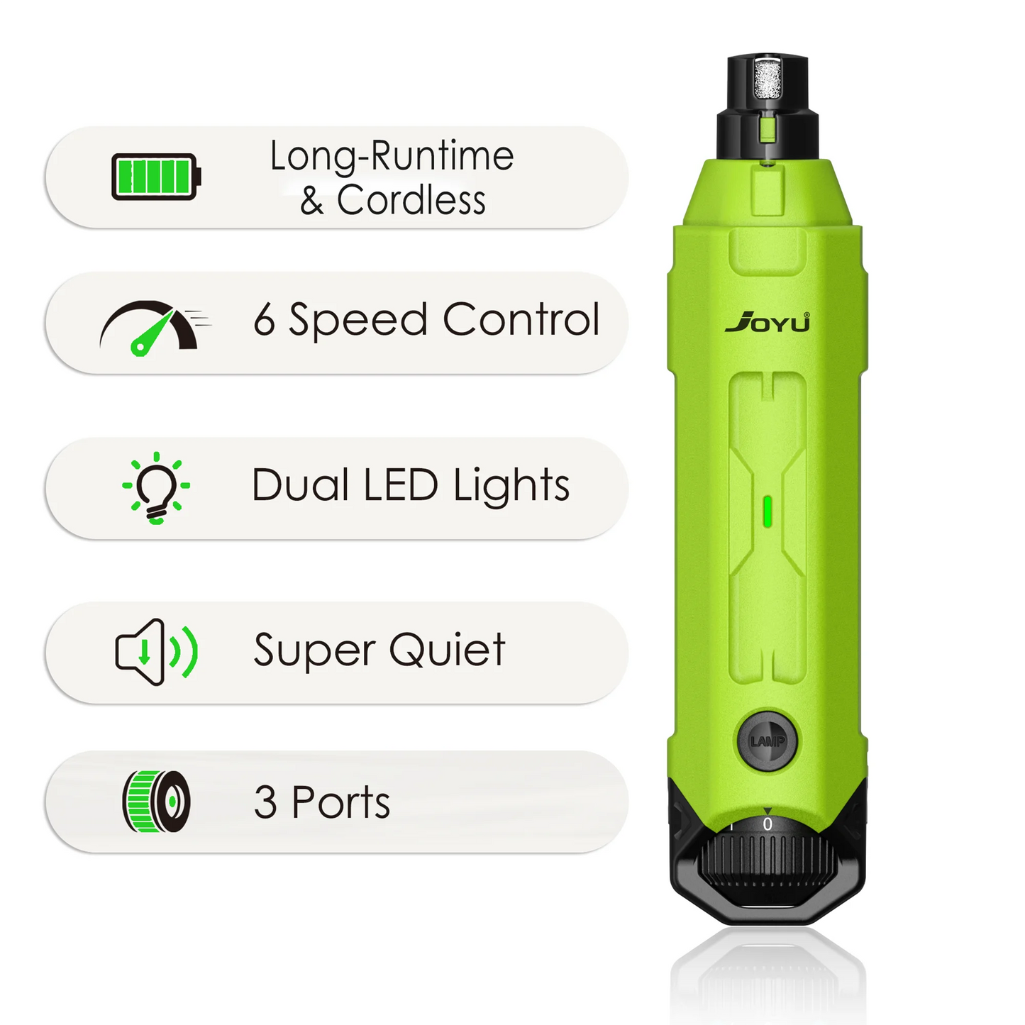 6-Speed Quiet Rechargeable Dog Nail Grinder